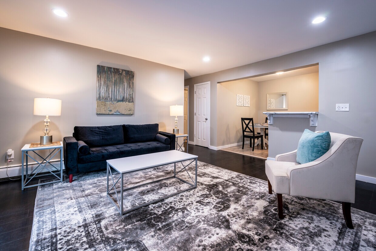 Living Room and Dining Room, Open Concept - 1201 Franklin Ave