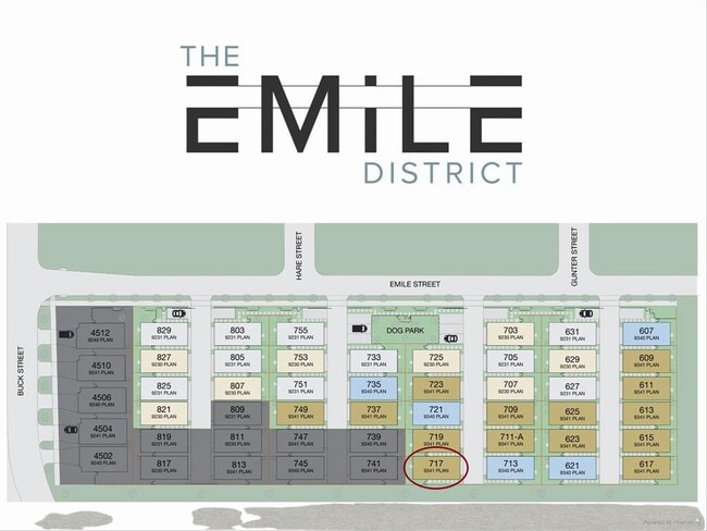 Home is located at the very end (see red circle). Therefore, it is more private and safe. - 717 N Emile St