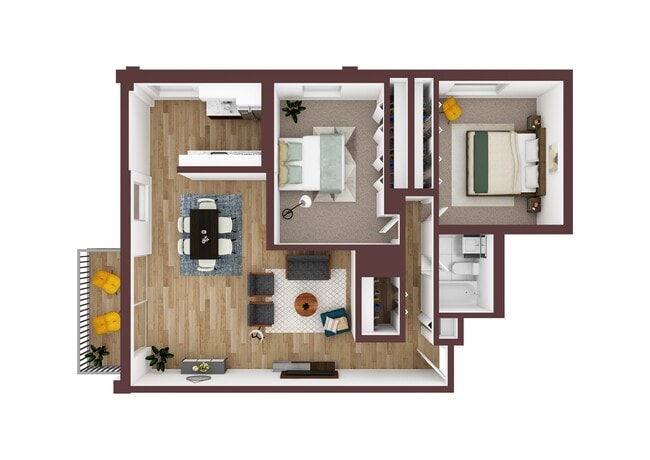 Rockville: apartamento de 2 habitaciones y 1 baño con electrodomésticos modernos, pisos de tablones de madera y mucho espacio de guardarropas. - Congressional Towers