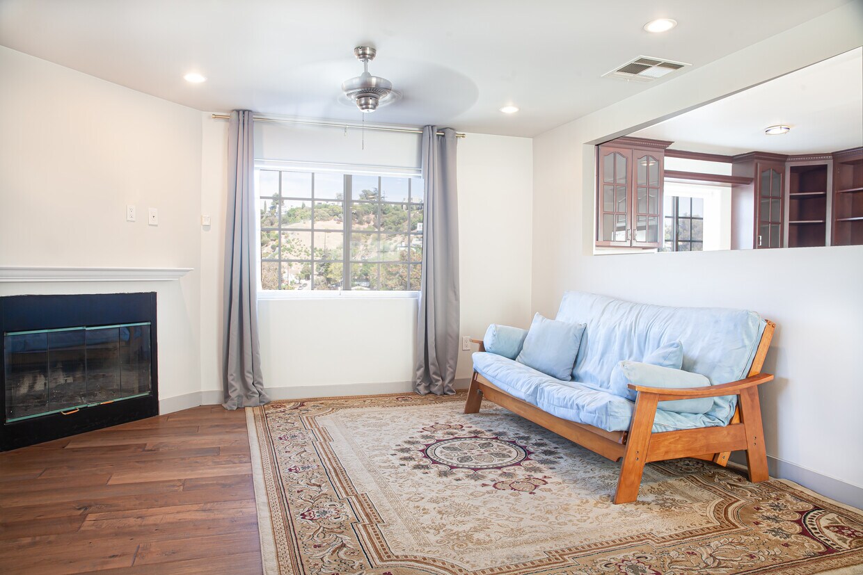 Living room, futon included. - 1616 Fargo St