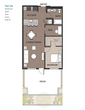 1 Bedroom Plan 1A3 with Patio