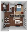 1 Bed / 1 Bath 