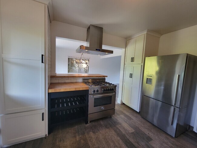 Pantry, Stainless steel refrigerator/freezer & hood, Butcher block counter - 1451 12th St