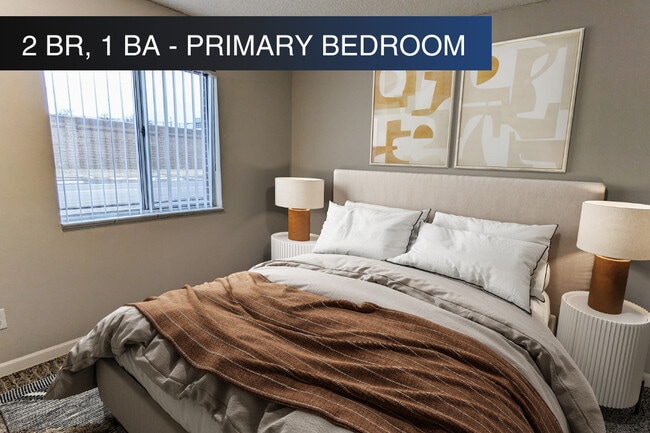 2 BR - 1 BA - Primary Bedroom - Sage Creek Apartments
