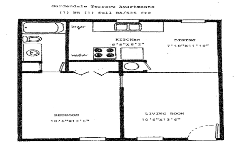 Plano de planta - Gardendale Terrace