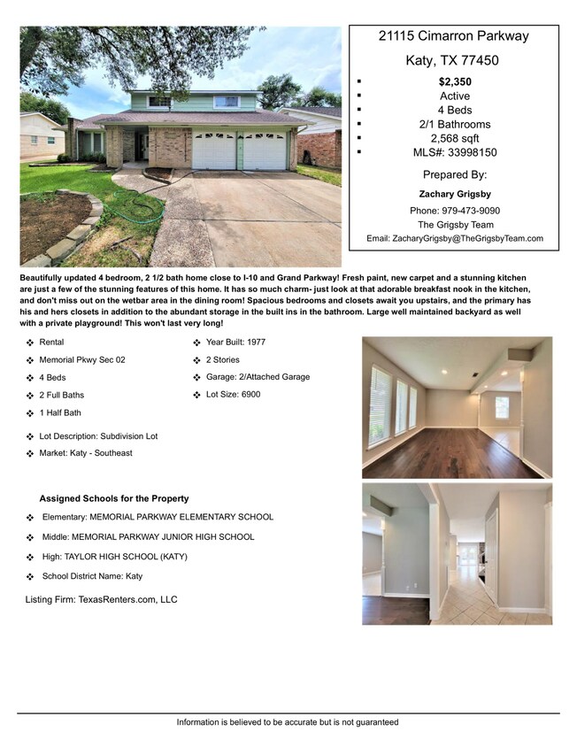 21115 Cimarron Pky, Katy, TX 77450 House Rental in Katy, TX