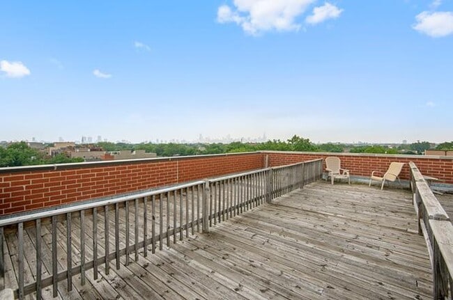 Private roof area with city views - 2222 W Belmont Ave