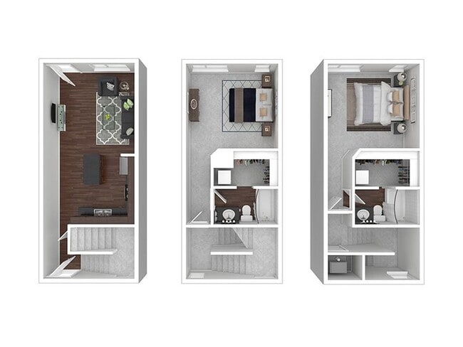 2BR, 2BA - 1,105SF - Floorplan - Prana