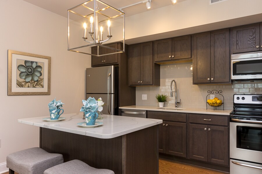 Kitchen with luxurious touches - 41 E Central St