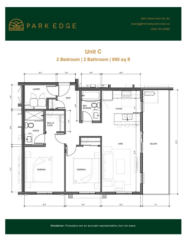 Plan d'étage - Park Edge