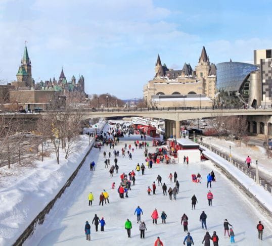 The Rideau Canal Skateway is a popular winter attraction.