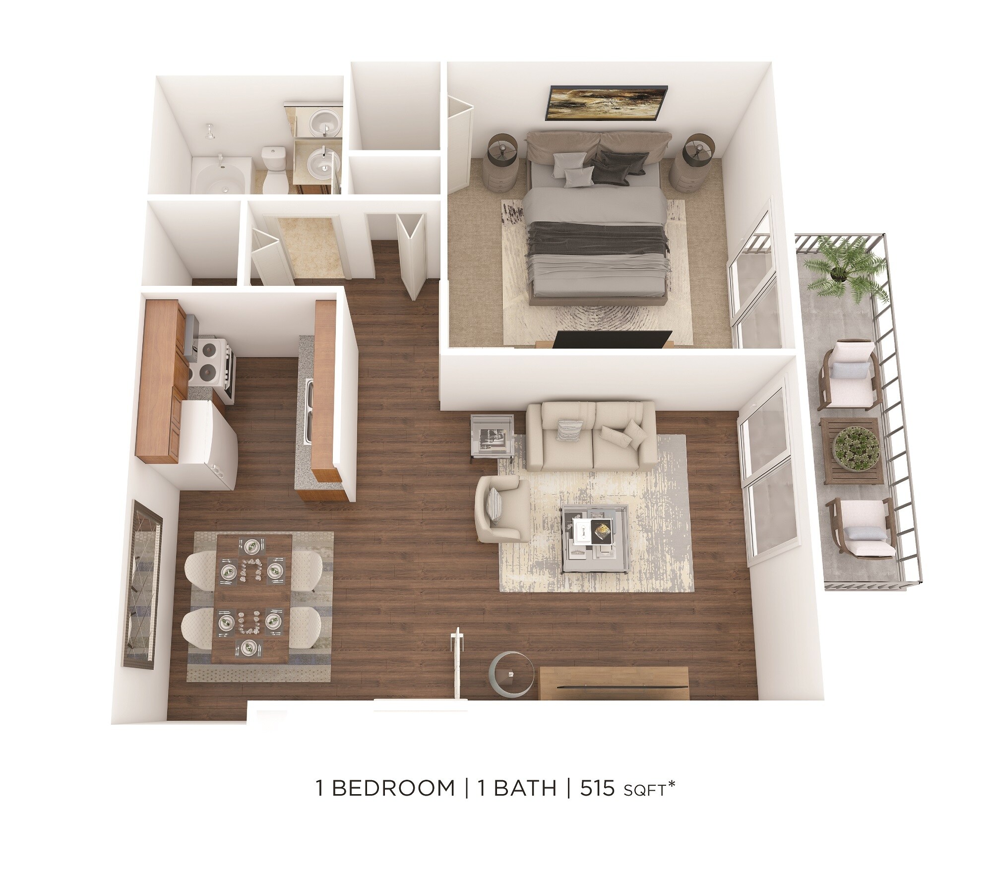 Solon Club Apartment Homes – One Bedroom 550 sqft