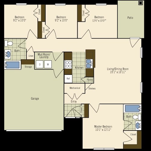 4HAB/2BA - The Village at Wheeler Apartments