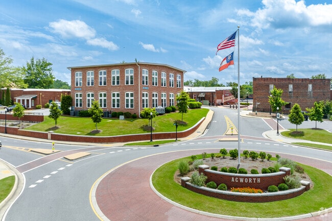 Many road improvements have taken place in Acworth, including roundabouts and sidewalks.