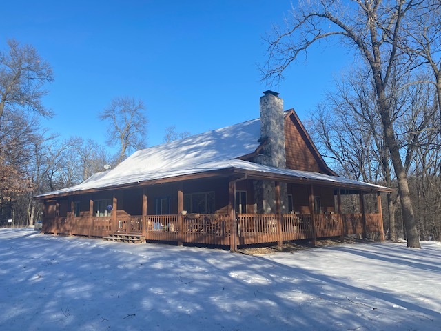 Main entrance with wrap around deck - West/South side - 34882 Warsaw Trl