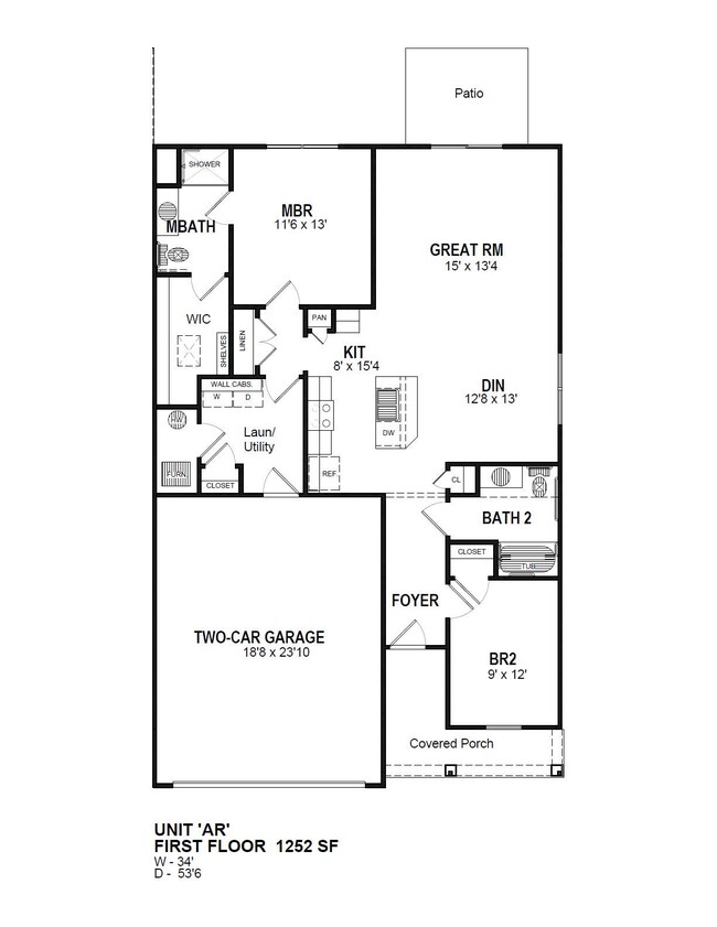 Plano de planta - Hathaway Meadows Apartments