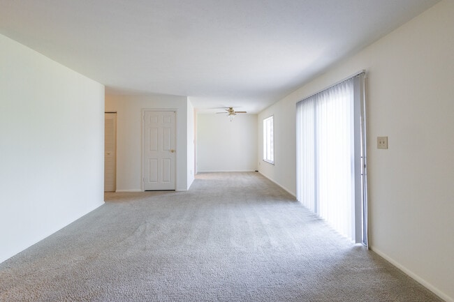 2 Bedroom Living and Dining Room Floorplan at Woodbridge of Castleton Apartments - Woodbridge Castleton