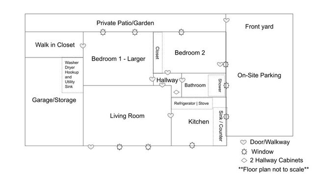 Floor Plan - 700 sq ft - 2760 Byron St