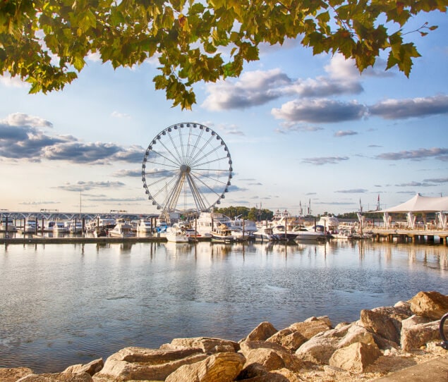 The National Waterfront is a short drive from Camp Springs