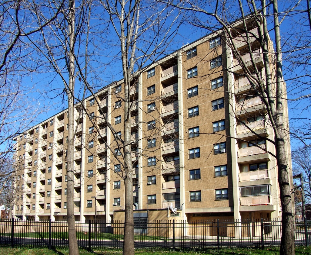 View from the southwest - Louis Josephson Apartments