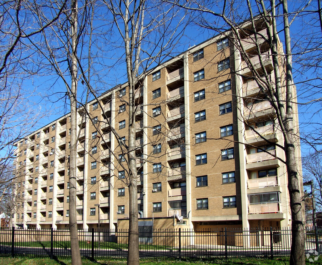 View from the southwest - Louis Josephson Apartments