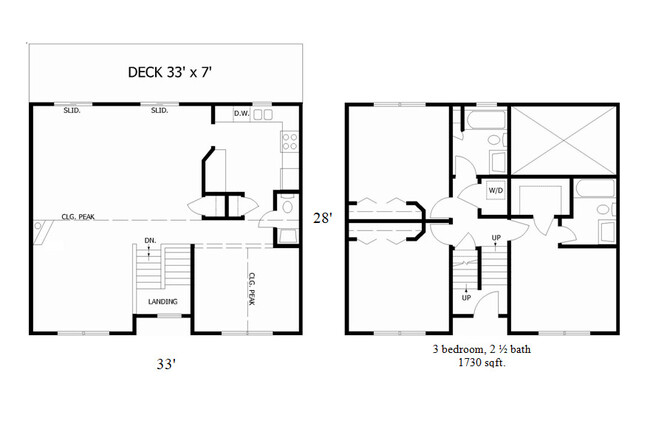 3-bedroom floorplan 1,730 sq ft - Pineridge Residences