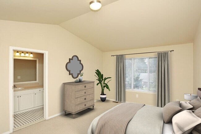 Amplio dormitorio con baño privado - Trillium Village of Novi