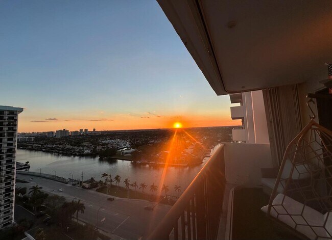 View to the west from the balcony - 1201 S Ocean Dr