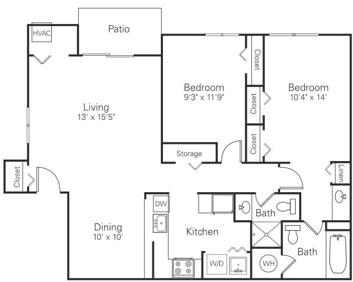 Parkridge Apartments – Breckenridge: Patio/First Floor
