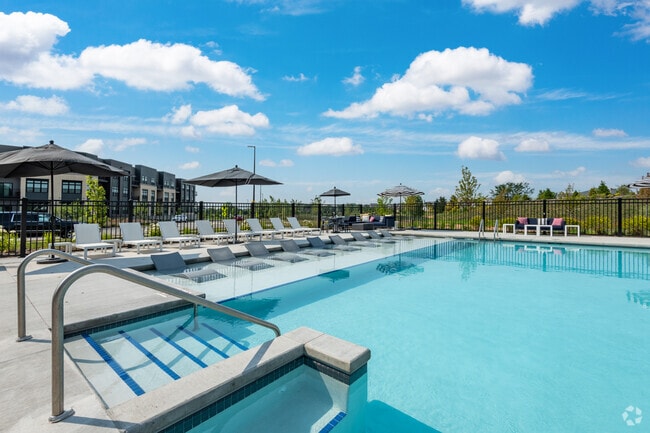 Pool & Outdoor Lounge Area | Velo Village | Apartment in Franklin WI - Velo Village Apartments