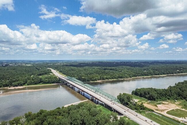 I-64 bridge crossing the Missouri River on the western most boundary of Chesterfield