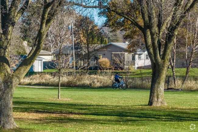 Take a bike ride through the paved trails at Western Green Park in DeForest.