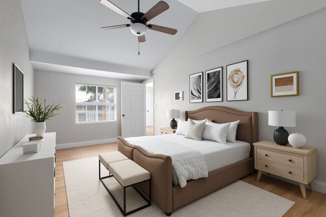 Virtually staged bedroom - 7610 Lansing Dr