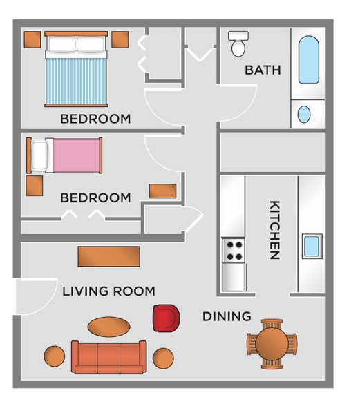 2HAB/1BA - Lansing Gardens Apartments