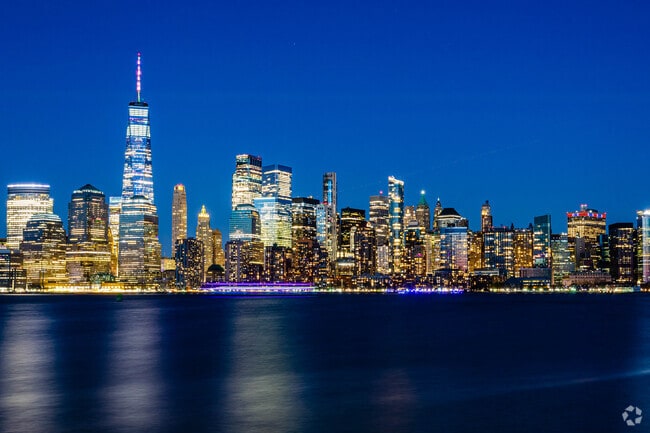 NYC Skyline in Lights by Night