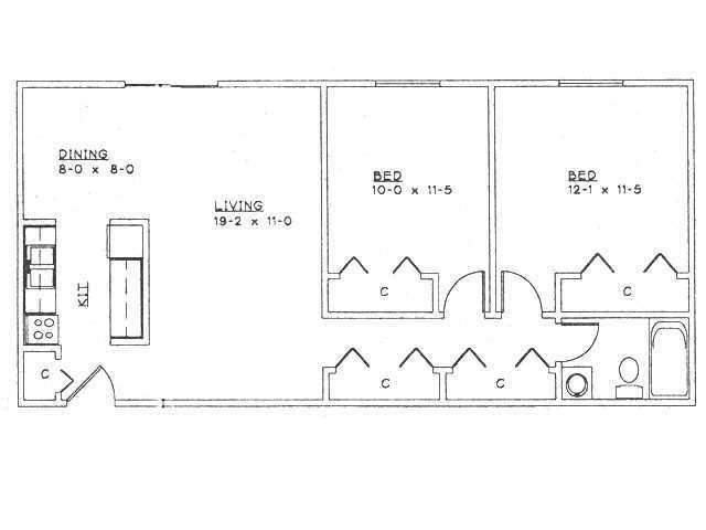 Cedarwood Estates Apartments – 2 Bedroom
