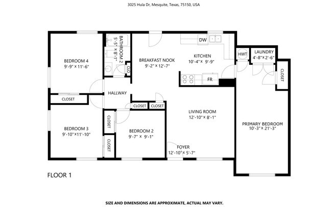 Foto del edificio - Charming 4-Bed, 1-Bath Home with New Upgrades & Spacious Yard in Mesquite TX!
