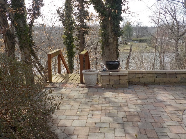 Rear Patio View of Creek - 470 Woodcrest Dr