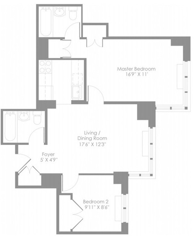 Building Photo - No-fee 2 BED / 54th & 8th / $4,540
