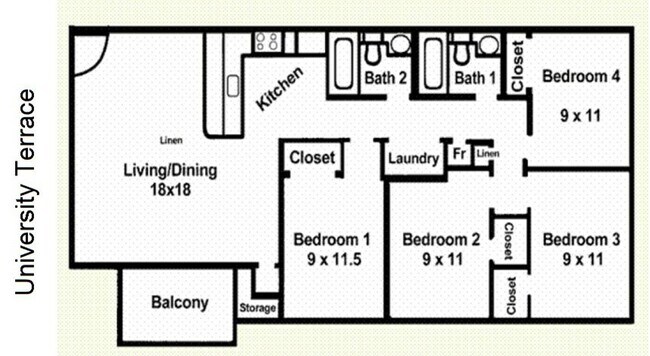 Foto del edificio - 1207 A University Terrace | 4 Bedroom 2 Ba...