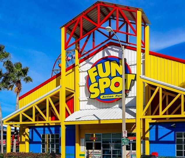 Orlando's only wooden roller coaster is located at Fun Spot America