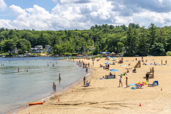 Wolfeboro beach goers flock to nearby Endicott Rock Park Beach.