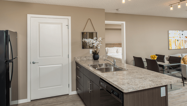 Waybury Kitchen With View of Living Room - Waybury Park