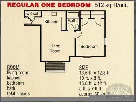 1BR/1BA - Alton Woods Apartments