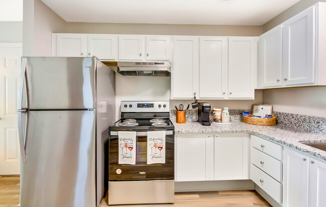 Newly Renovated Kitchen at Oak Pointe Apartments in Burlington, NC - Oak Pointe Apartments