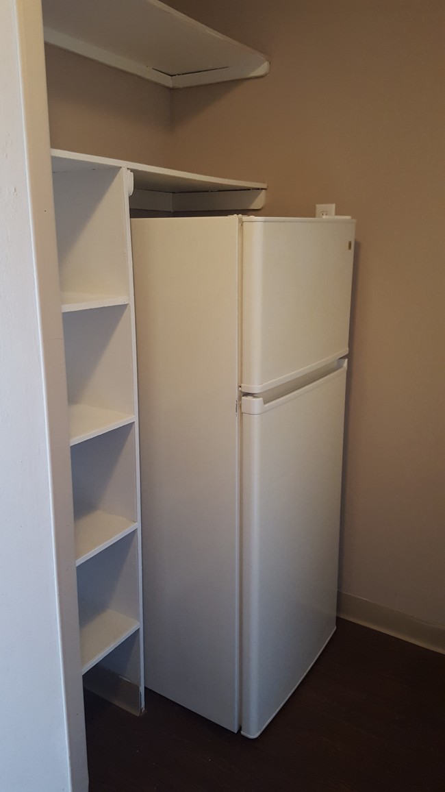 full size fridge with your studio unit - Forest Edge Apartments