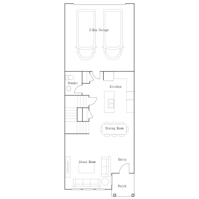 Main level floor plan - 2032 N Chianti St