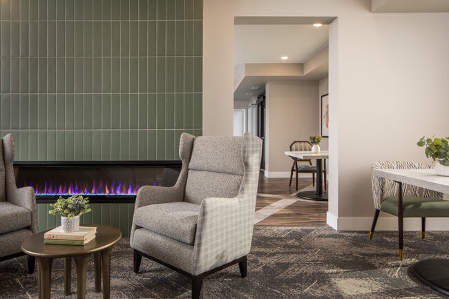 Library with Fireplace - Oakdale Commons - 55+