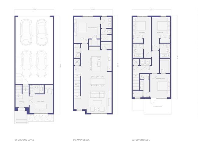 Planos de las unidades - Bragg Avenue Brownstones