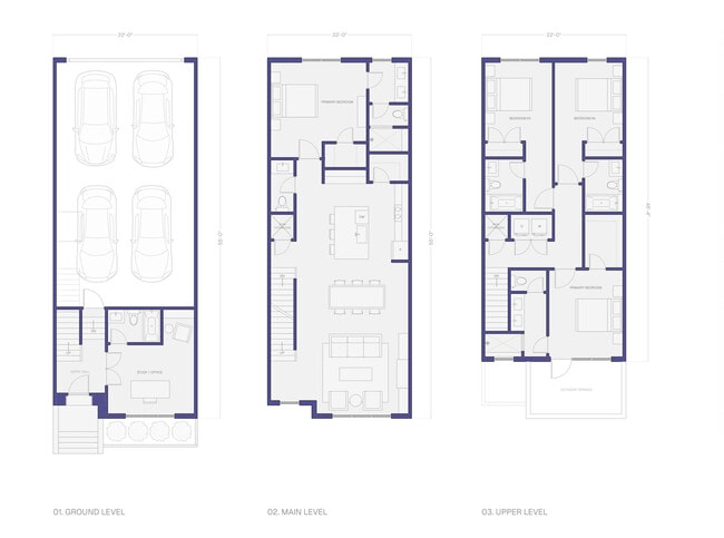 Unit Floor Plans - Bragg Avenue Brownstones